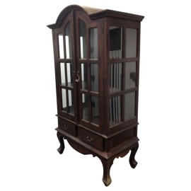 Wooden Hutch with Glass Panels