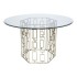 48" Round Glass Top Worlds Away Jackson Table - Retail Price: $1,813.00