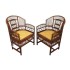 Bamboo Chinese Chippendale Brighton Chairs, Pair - Retail Price: $1,200.00