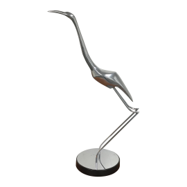 Mid-Century Chrome Crane Sculpture by Curtis