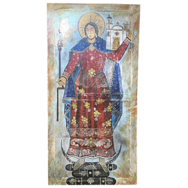 Original Folk Art Painting of San Miguel de Allendre
