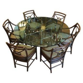 McGuire Dining Table and Target Back Chairs