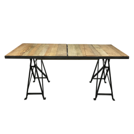 Steel Frame + Base Reclaimed Wood Table. Original Price: $3,500.