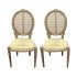 Pair of Louis Wood Textured Designer Chairs