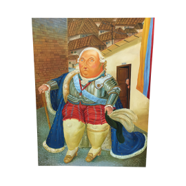 Original Art " Louis XVI Visiting Medellin " - Botero Style