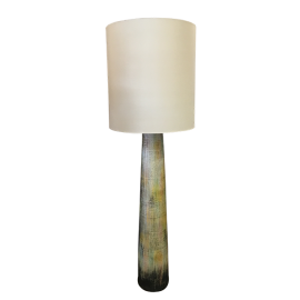 Arteriors Derrick Ceramic Floor Lamp + Custom Shade. Original Price: $1,080.00