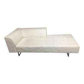 Poltrona Frau Quadra White Leather Chaise