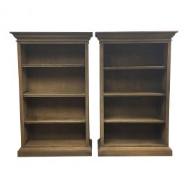 Pair of Restoration Hardware French Panel Bookshelves. Original Price: $3,700.00