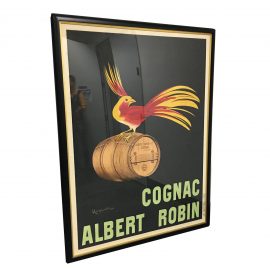 "Cognac Albert Robin" Vintage Framed French Poster