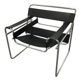Wassily-Style Black & Chrome Chair