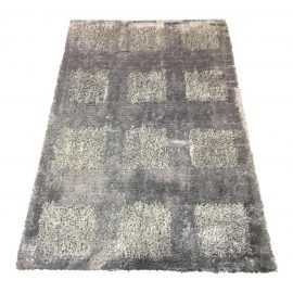 5′ × 8′ Contemporary Sculpted Steel Gray Area Rug