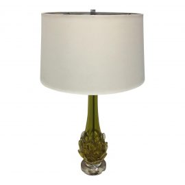 NEW Green Glass Bottleneck Table Lamp. Original Price: $359.00