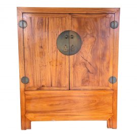 Vintage Chinese Camphor Wood Wedding Armoire