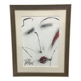 Original Mixed Media Painting by the Artist Christina De Musee Titled "Lips". Original Price: $6,500.00