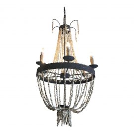 Regina Andrew "Horchow" Six Light Chandelier Draped With Stones