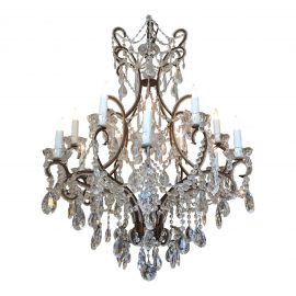 Antique 12 Light French Chandelier. Original Price: $14,400.00