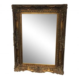 Ornate Wall Mirror With Antique Gold Finish