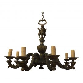 Antique Belgian Brass Chandelier
