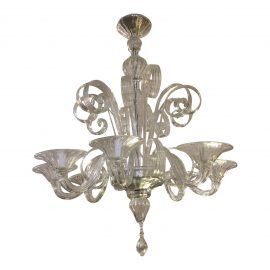 A.V. Mazzega Venetian 8 Arm Chandelier