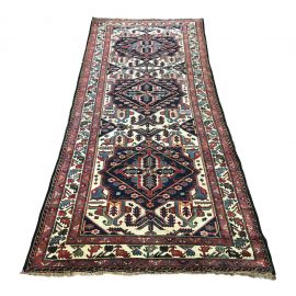Hand-Knotted Bakhtian Runner - 4′4″ × 10′5″