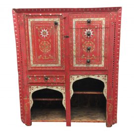 Vintage Hand Painted Moroccan Armoire