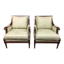 Ethan Allen Fairfax Arm Chairs, a Pair. Original Price: $3,200.00