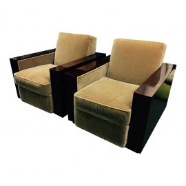 Ralph Lauren Modern Metroplois Club Chairs, a Pair. Original Price: $16,000.00