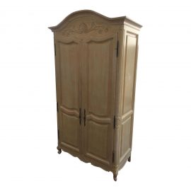 Whitewashed Bar Armoire + Wine Rack