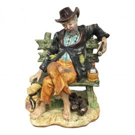 Italian Sculpture of Man on a Bench