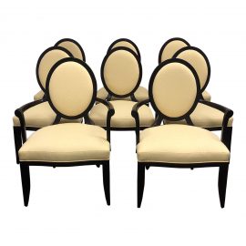 Barbara Baker Oval X Back Chairs for Baker- Set of 8