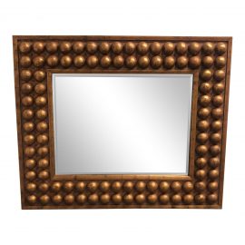 Vintage Bubble Framed Gold Finish Mirror