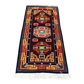 Nepalese Hand Woven Wool Runner - 2′8″ × 6′