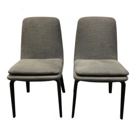 Rodolfo Dordoni for Minotti York Side/Dining Chairs - a Pair. Original Price: $5,600.00