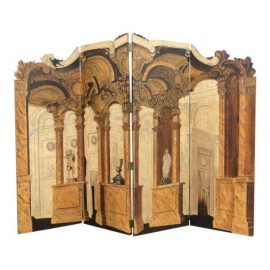 Maitland-Smith Italian Neoclassical Four Panel Screen. Original Price: $5,000.00