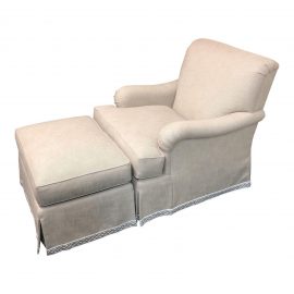 NEW Patricia Edwards Custom Canterbury Chair + Ottoman. Original Price: $5,500.00