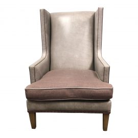 Crate & Barrel Luxe Leather Wingback Chair. Original Price: $2,300.00