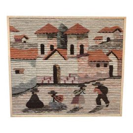 Original Artwork: Framed Hand Woven Peruvian Textile Art