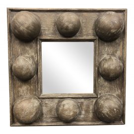 NEW Palecek Brown Apollo Convex Wall Mirror. Original Price: $878.00