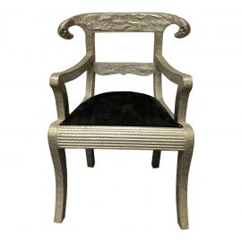 Vintage Anglo-Indian Ram’s Head Arm Chair. Original Price: $1,200.00