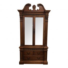 Two Piece Traditional Style Display Cabinet