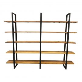 Custom Iron & Reclaimed Wood Bookshelf