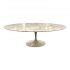 Saarinen Style Oval Marble Topped Dining Table