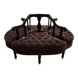 Vintage Velvet Conversation Chaise. Original Price: $5,500.00