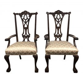 Chippendale Style Side Chairs - A Pair