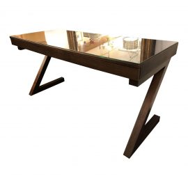 Custom Z Glass Top Desk