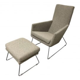 Label Custom "Don" Armchair & Matching Ottoman. Original Price: $3,000.00