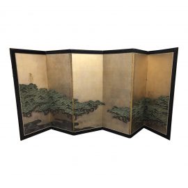 Japanese Antique Six Panel Folding Screen Meiji Period. Original Price: $15,328.20