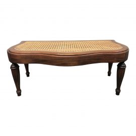 Vintage Caned Bench