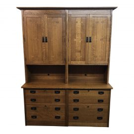 Stickley Custom Oak Office Workstation. Original Price: $6,869.00