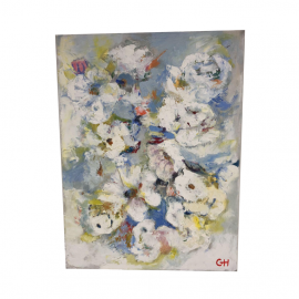 Guilaine Hedquist “Flower Symphony Opus #15” Oil on Canvas